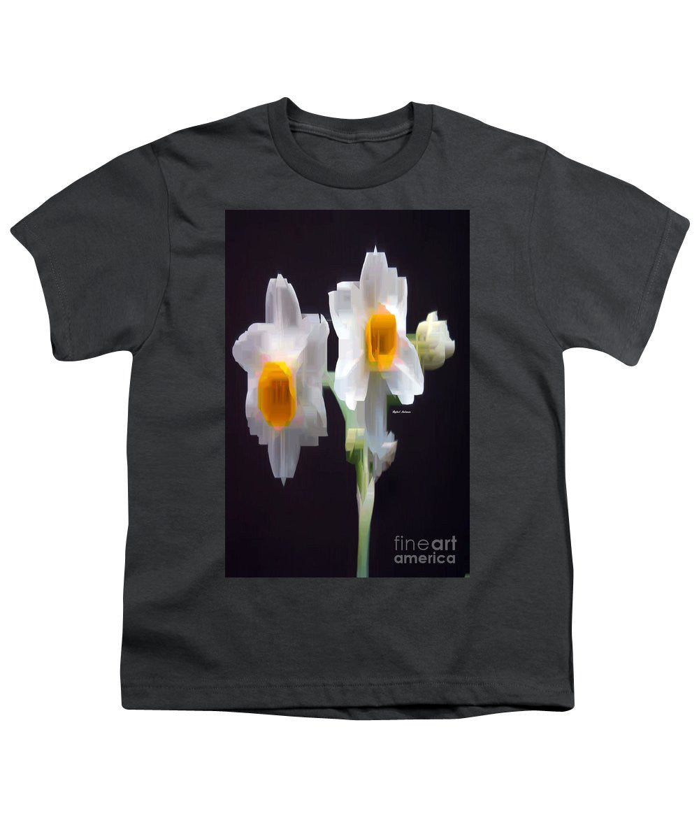 Youth T-Shirt - White And Yellow Flower