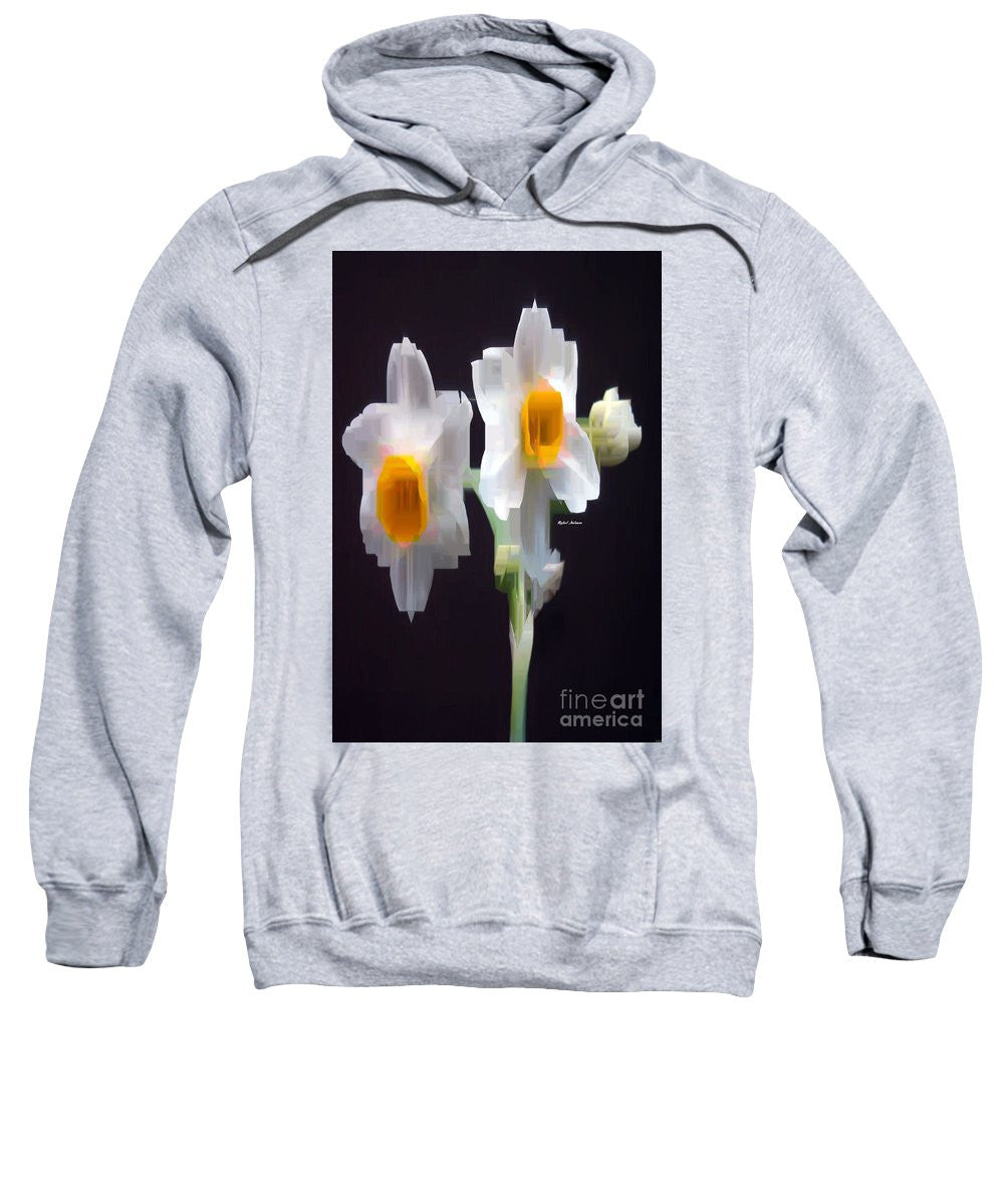 Sweat-shirt - Fleur Blanche Et Jaune