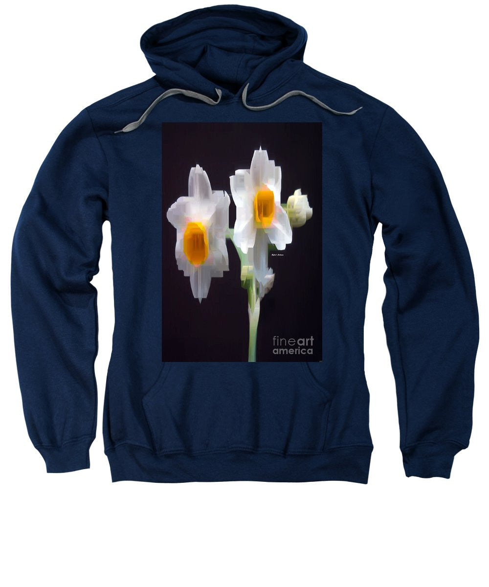 Sweat-shirt - Fleur Blanche Et Jaune