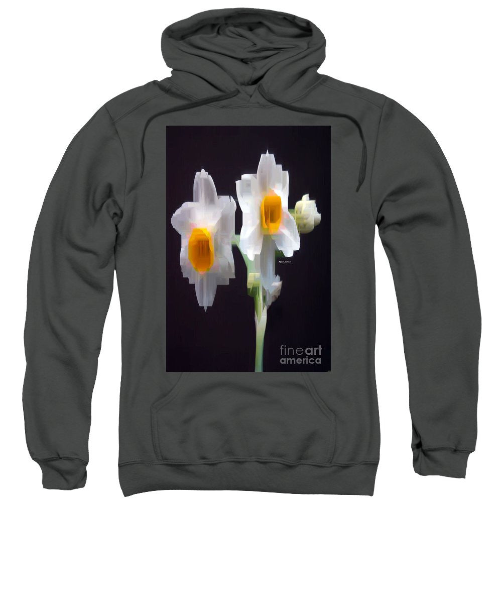 Sweat-shirt - Fleur Blanche Et Jaune