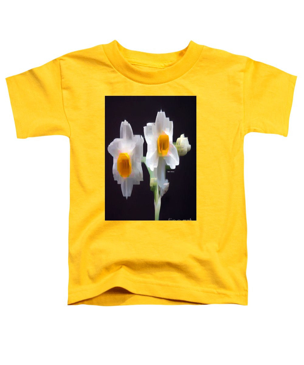 Toddler T-Shirt - White And Yellow Flower