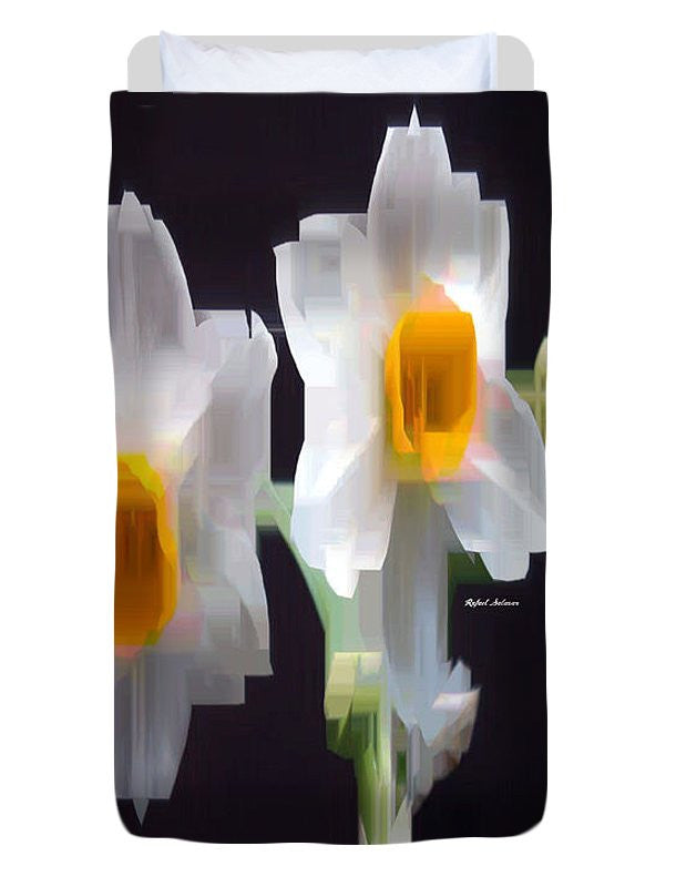 Duvet Cover - White And Yellow Flower