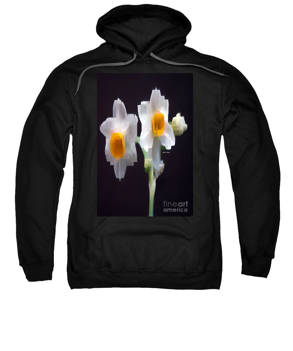 Sweat-shirt - Fleur Blanche Et Jaune