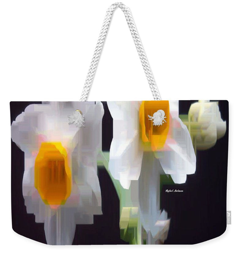 Sac fourre-tout week-end - Fleur blanche et jaune