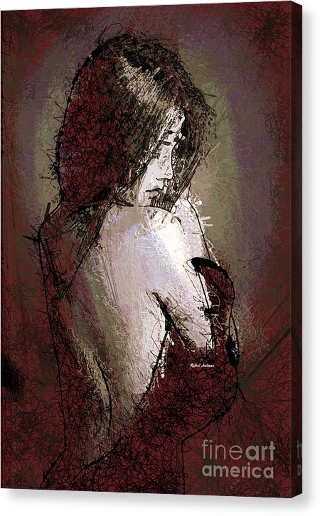 Woman In A Red Dress - Canvas Print