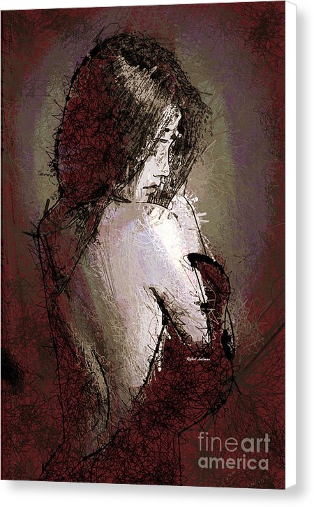 Woman In A Red Dress - Canvas Print