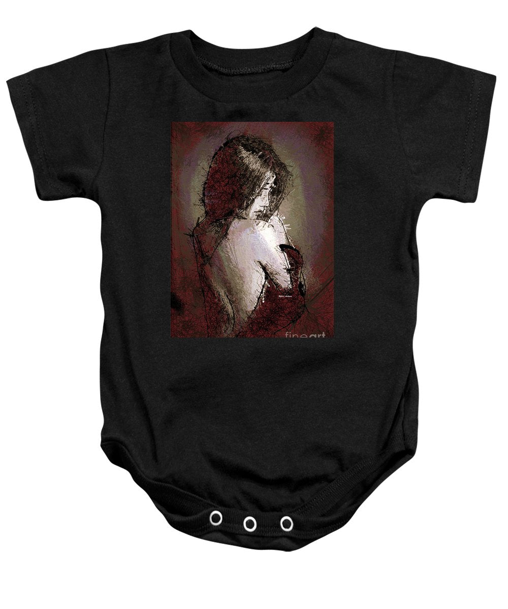 Woman In A Red Dress - Baby Onesie