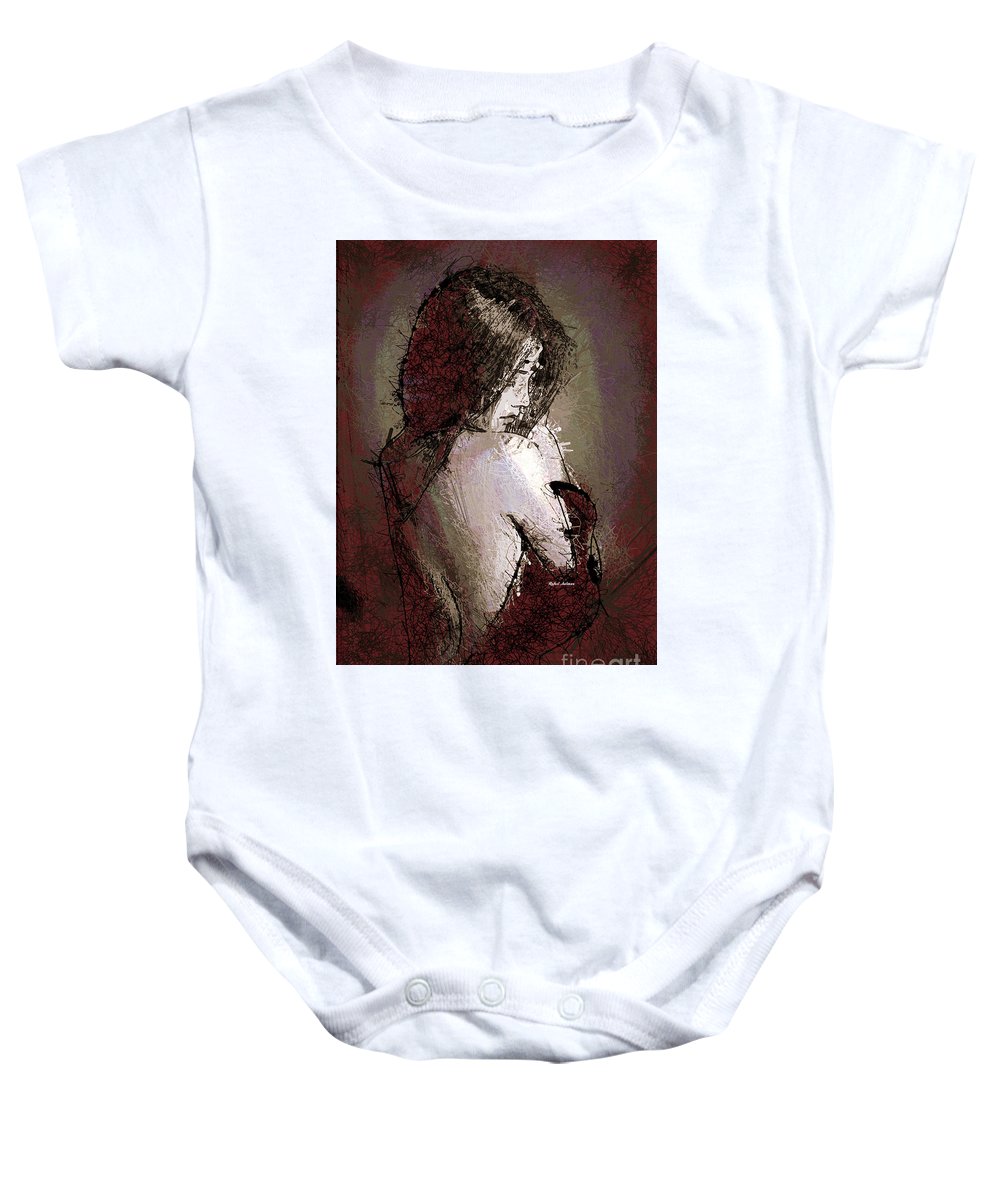 Woman In A Red Dress - Baby Onesie