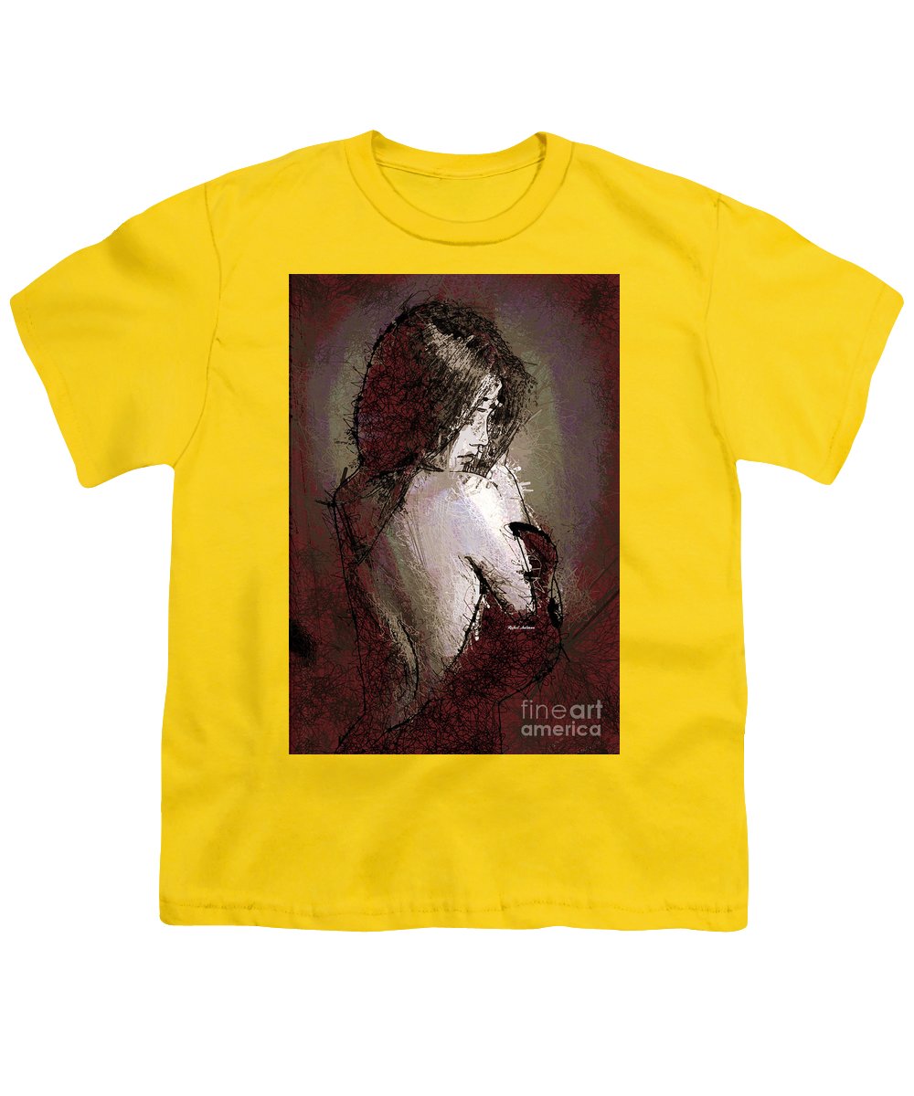 Femme en robe rouge - T-shirt pour jeunes