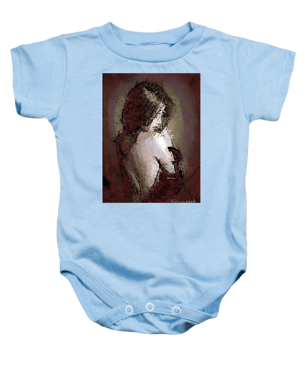 Woman In A Red Dress - Baby Onesie