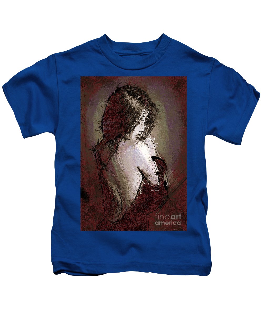 Femme en robe rouge - T-shirt pour enfant