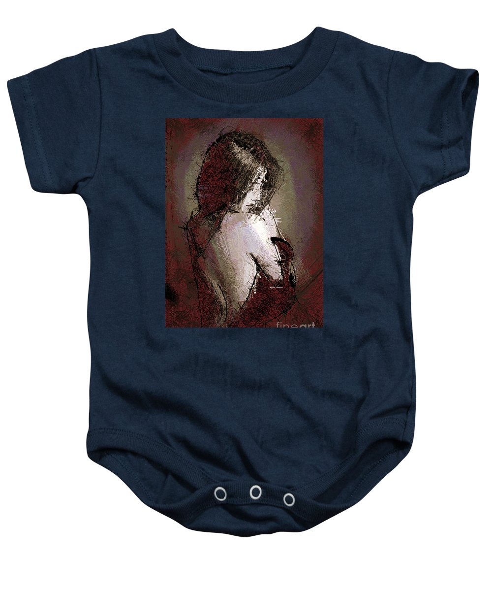 Woman In A Red Dress - Baby Onesie