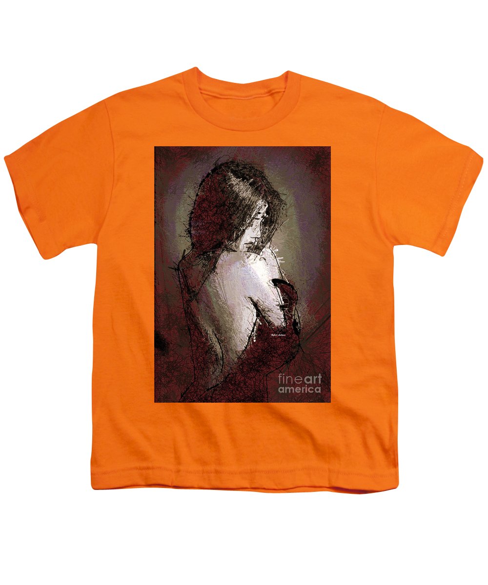 Femme en robe rouge - T-shirt pour jeunes