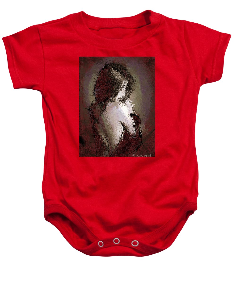 Woman In A Red Dress - Baby Onesie