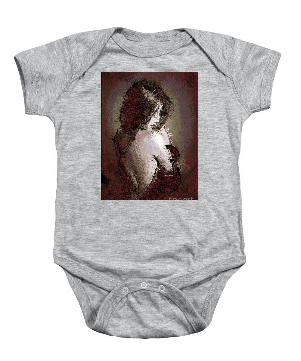 Woman In A Red Dress - Baby Onesie