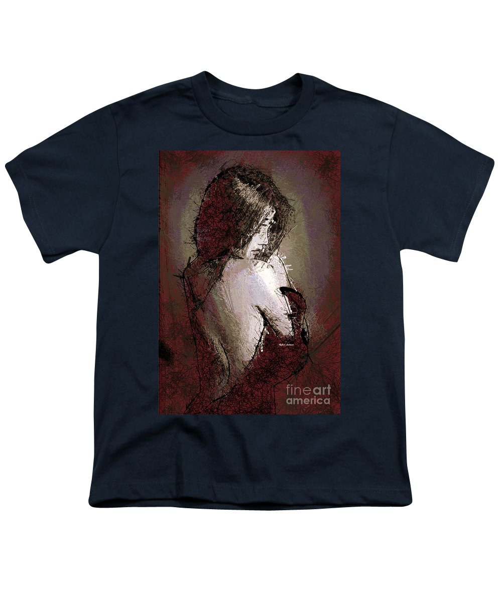 Femme en robe rouge - T-shirt pour jeunes