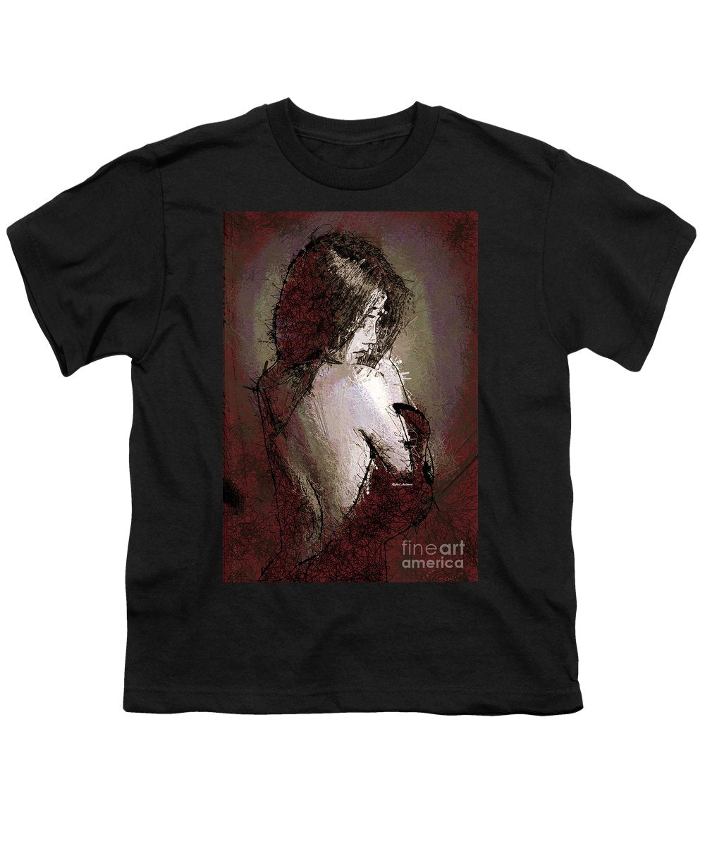 Femme en robe rouge - T-shirt pour jeunes