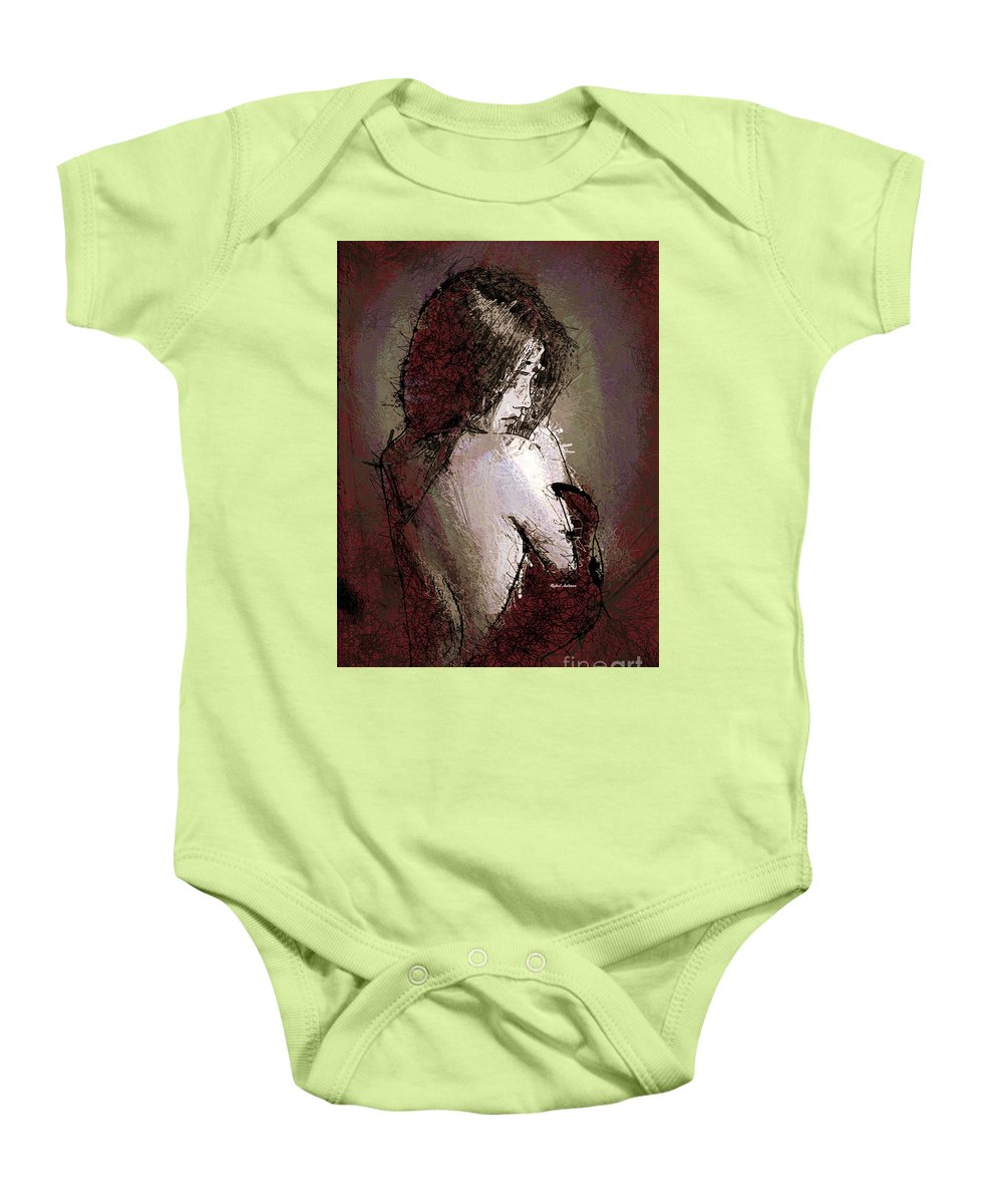 Woman In A Red Dress - Baby Onesie