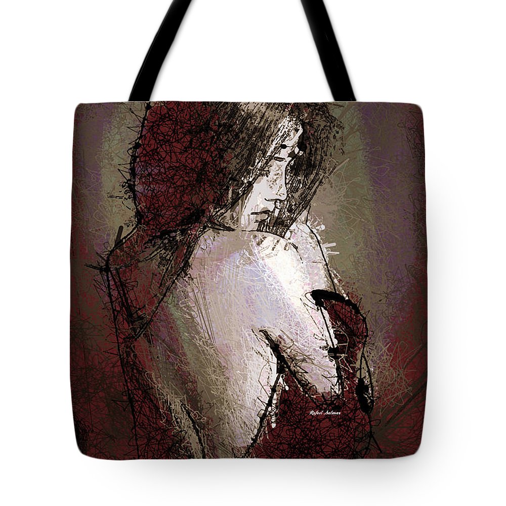 Woman In A Red Dress - Tote Bag