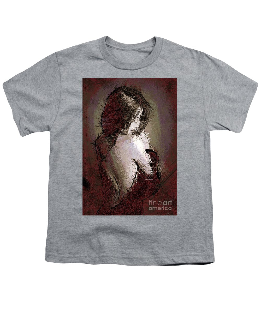 Femme en robe rouge - T-shirt pour jeunes