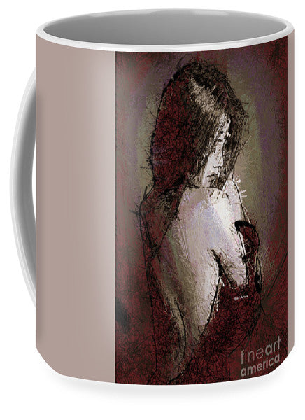 Woman In A Red Dress - Mug