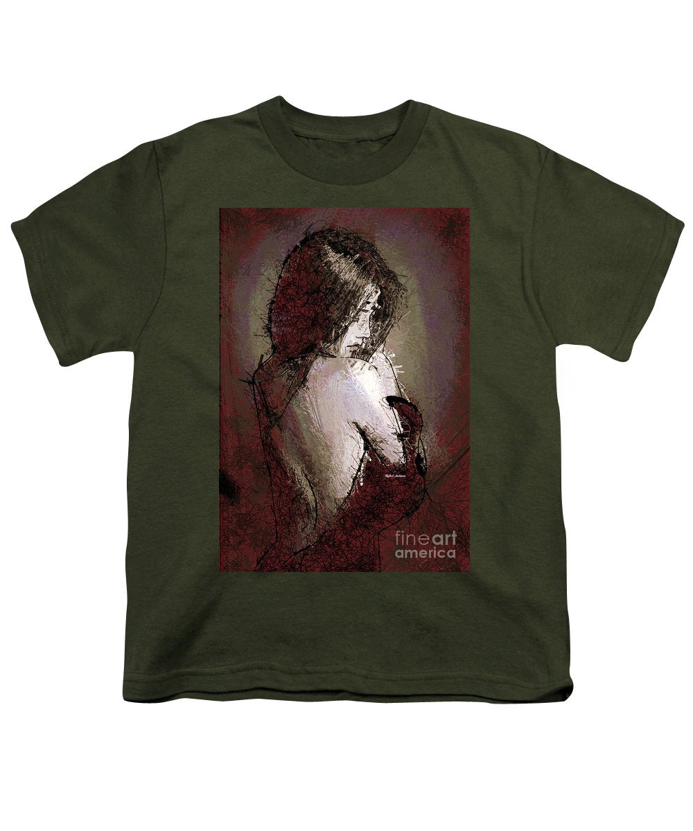 Femme en robe rouge - T-shirt pour jeunes