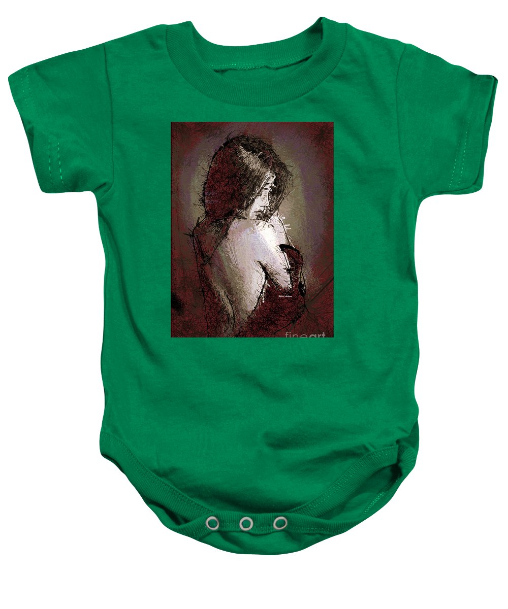 Woman In A Red Dress - Baby Onesie