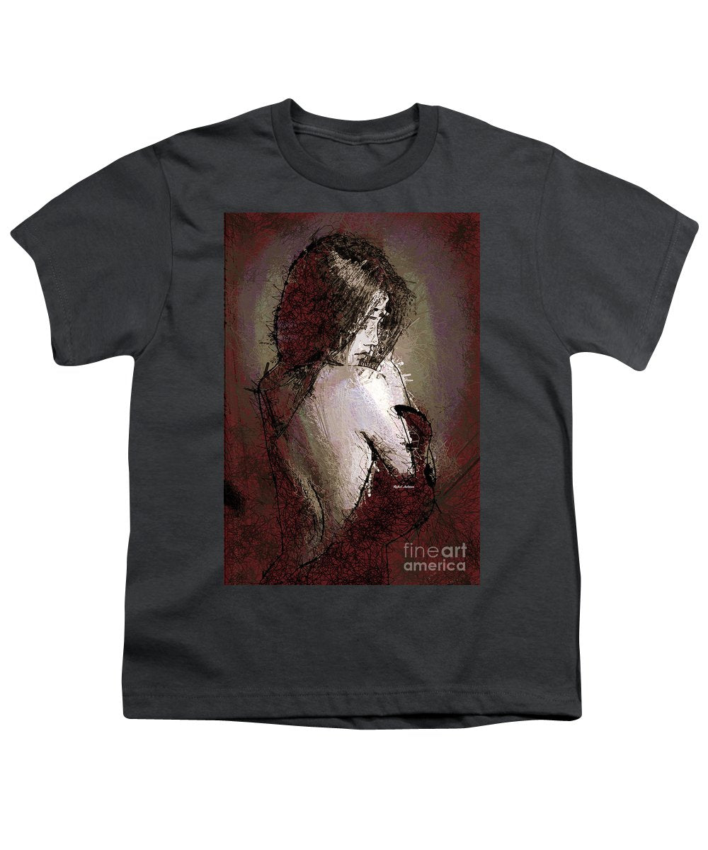 Femme en robe rouge - T-shirt pour jeunes