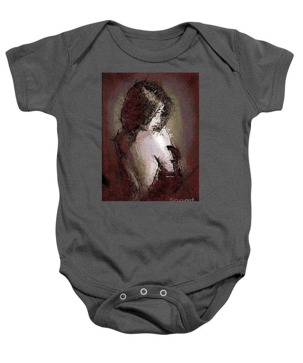 Woman In A Red Dress - Baby Onesie