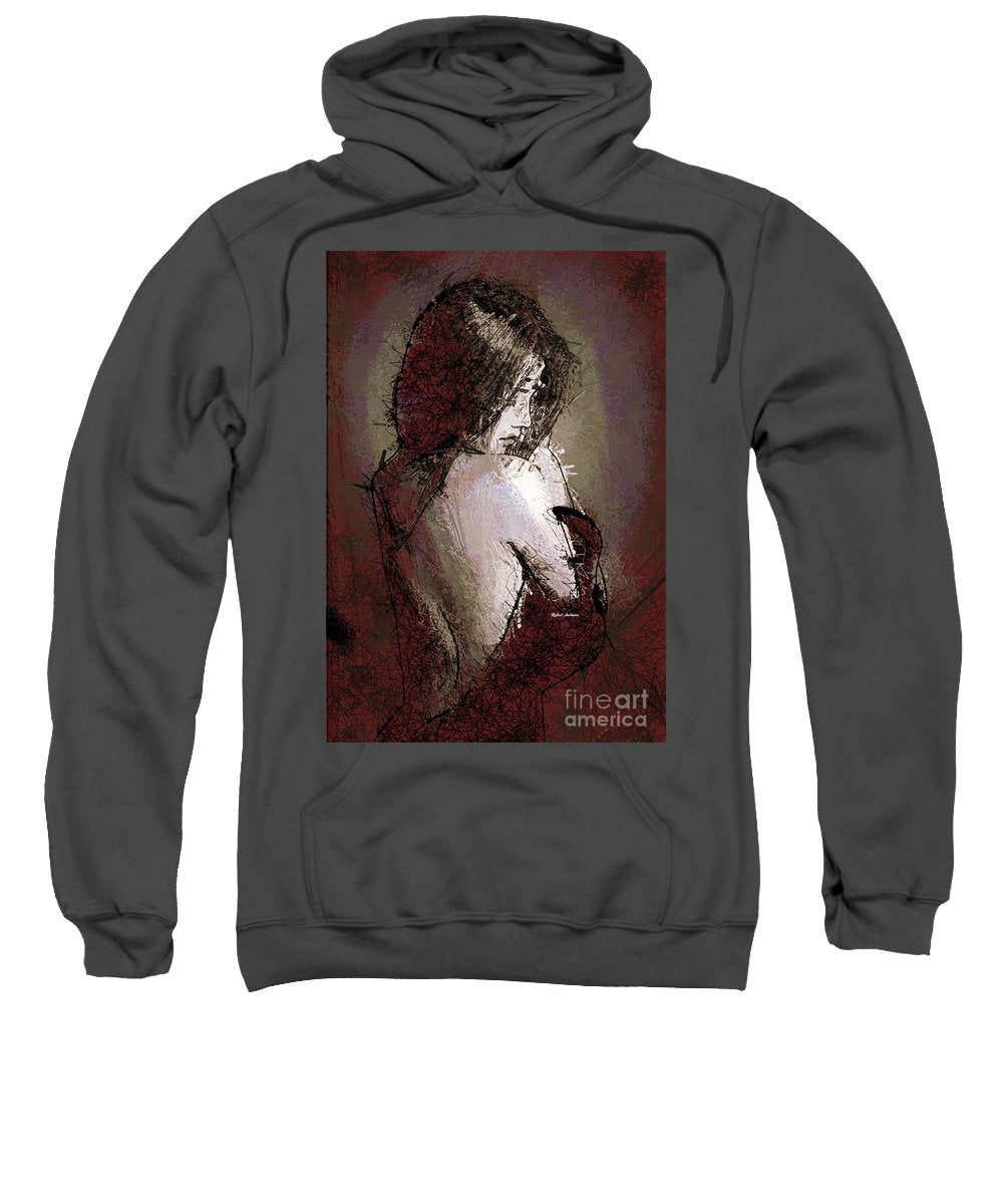 Femme en robe rouge - Sweat-shirt