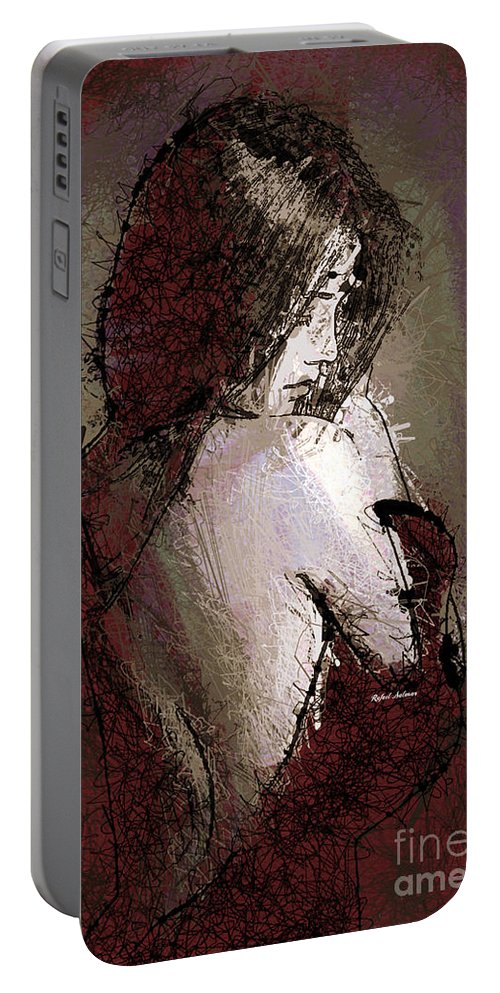 Woman In A Red Dress - Portable Battery Charger