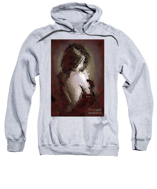 Femme en robe rouge - Sweat-shirt