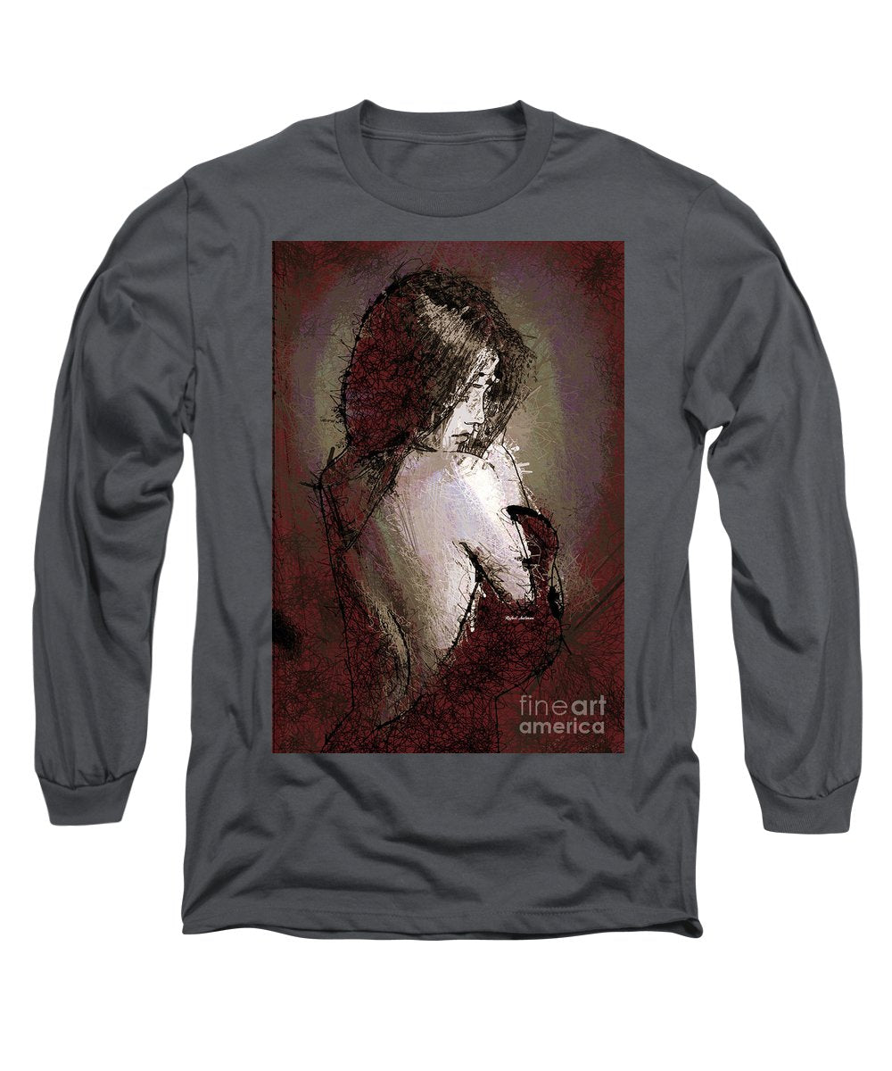 Woman In A Red Dress - Long Sleeve T-Shirt