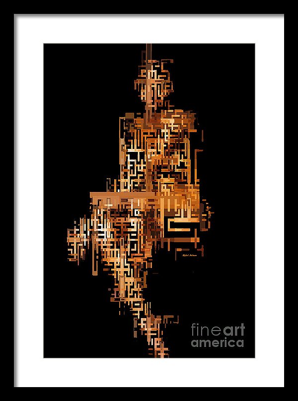 Woman In Code - Framed Print