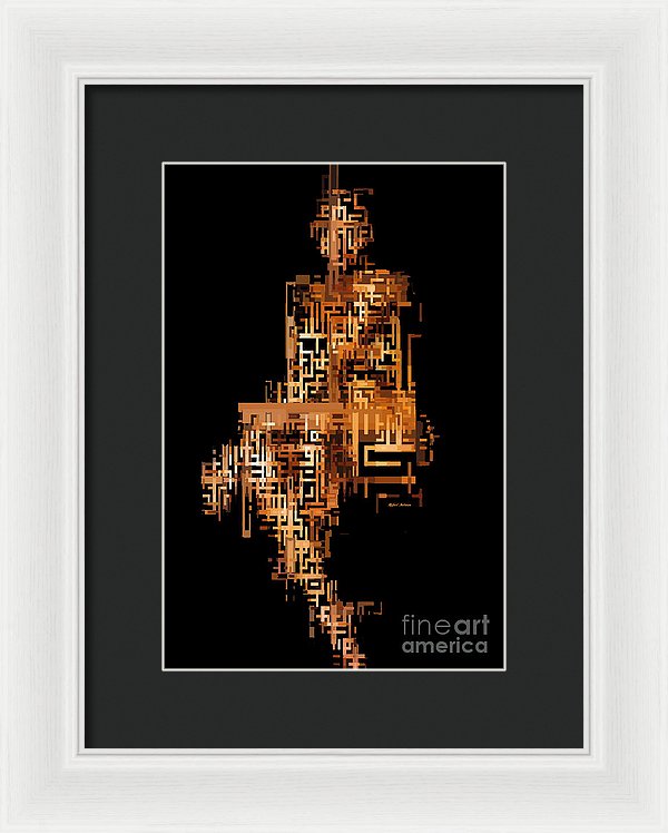 Woman In Code - Framed Print