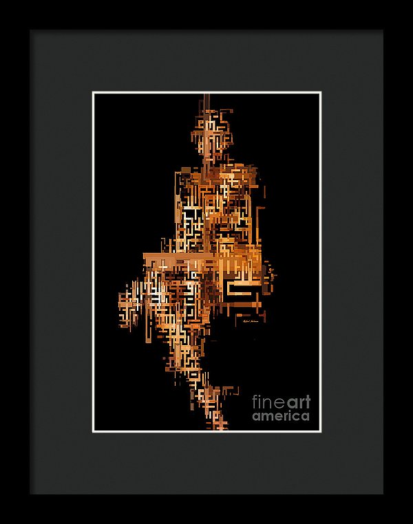 Woman In Code - Framed Print