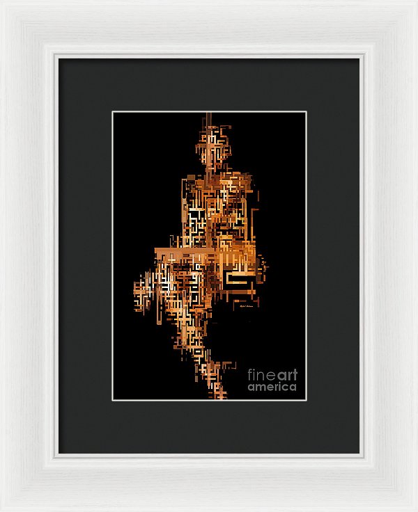 Woman In Code - Framed Print