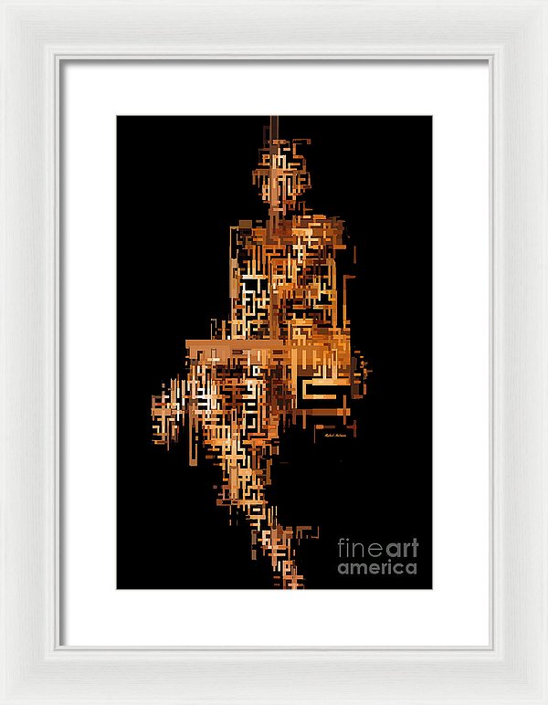 Woman In Code - Framed Print