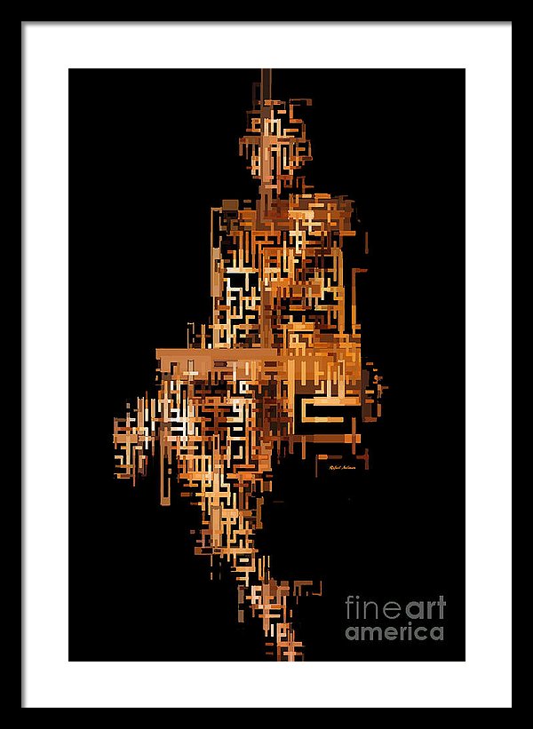 Woman In Code - Framed Print