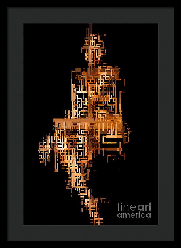 Woman In Code - Framed Print