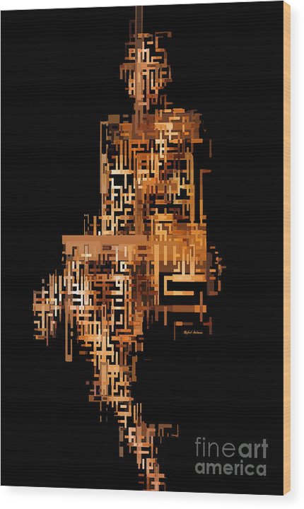 Woman In Code - Wood Print