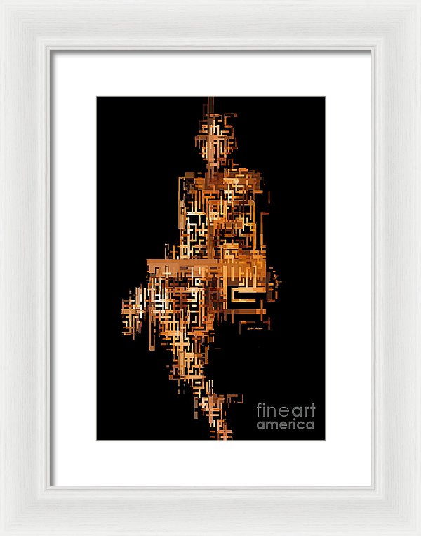 Woman In Code - Framed Print