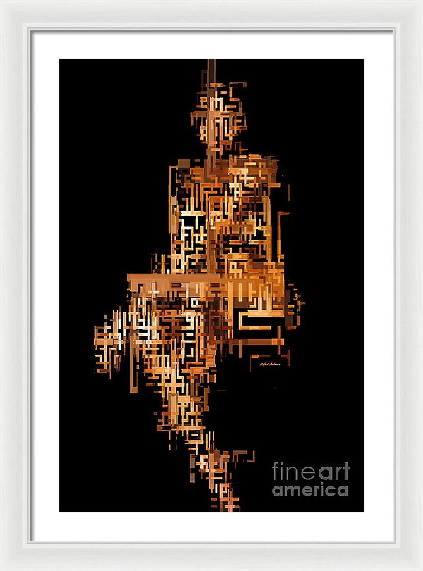 Woman In Code - Framed Print