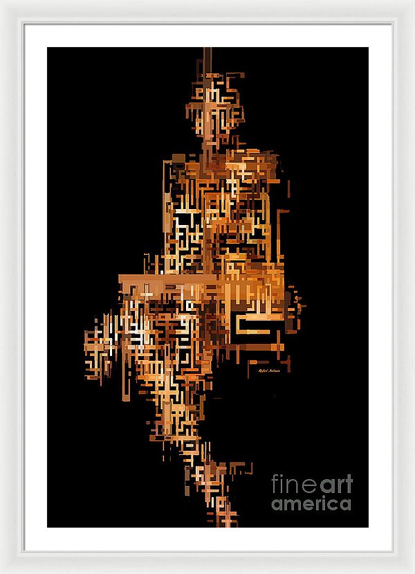 Woman In Code - Framed Print