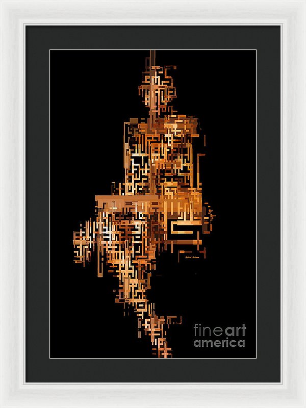 Woman In Code - Framed Print