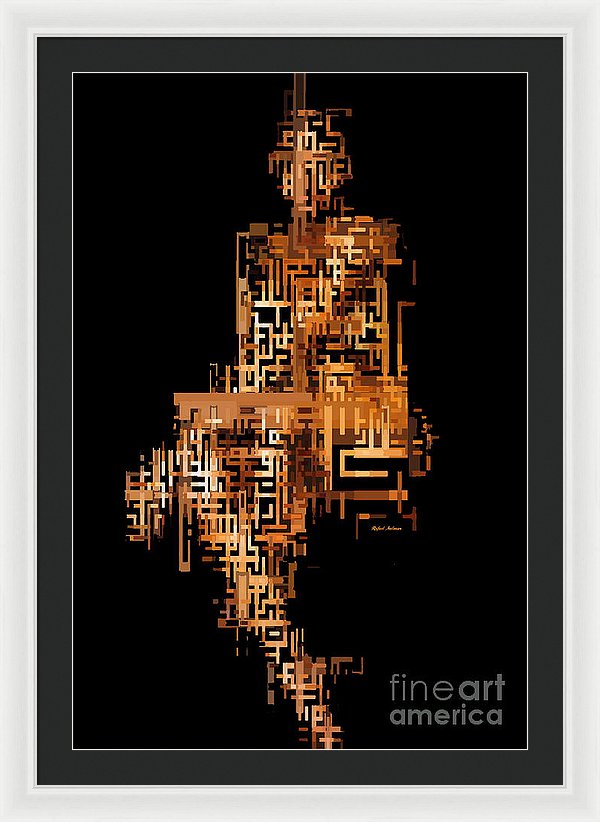 Woman In Code - Framed Print