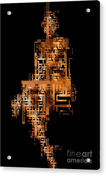 Woman In Code - Acrylic Print