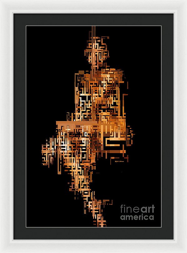 Woman In Code - Framed Print