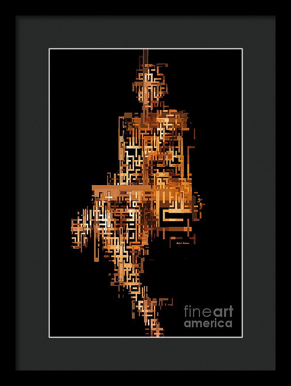 Woman In Code - Framed Print