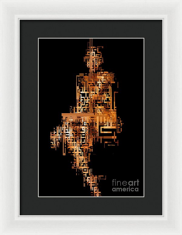 Woman In Code - Framed Print